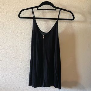 Urban Outfitters black zipper tank top